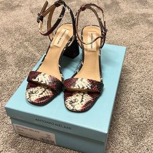 New in box Beautiful Antonio Melani square toes sandals sz 7M